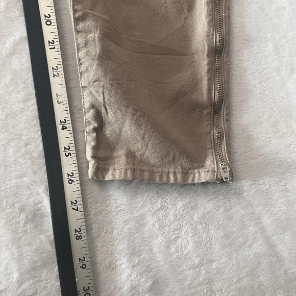Gap Pants Womens Size 4 Khaki Skinny Ankle Zip Pockets Flat Front Cotton Casual - Picture 10 of 12